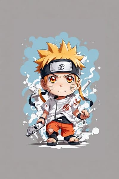 Chibi Naruto Uzumaki Ninja Character Mobile Wallpaper