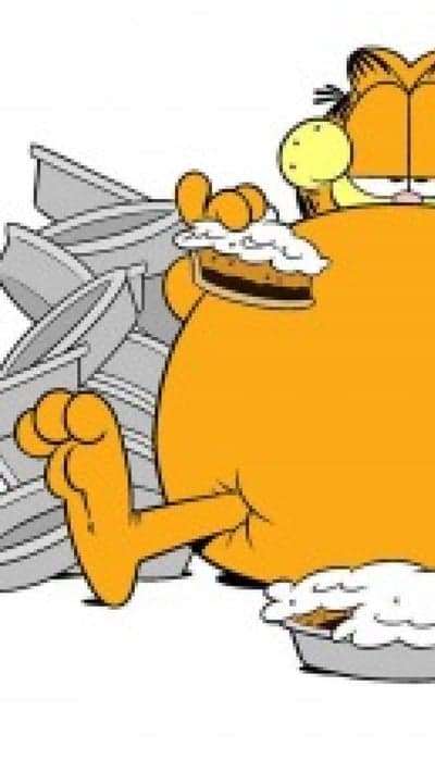 Garfield Pie Feast Cartoon Mobile Wallpaper Background