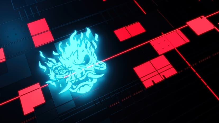 Cyberpunk samurai in neon armor stands before a glowing futuristic city street with rain-slicked surfaces.