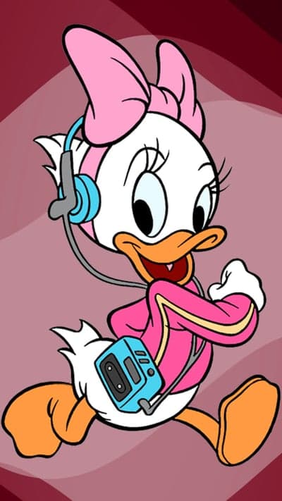 Daisy Duck Fitness Jogging Wallpaper for Mobile and Tablet