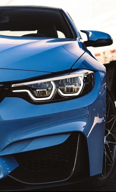 BMW M4 Front Facia Blue Sportscar Tablet Wallpaper