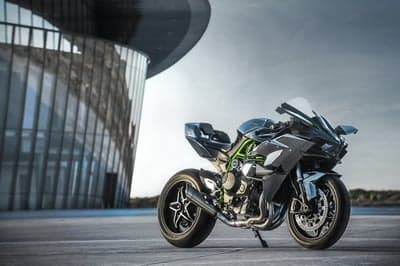 Kawasaki Ninja H2R Superbike Modern Architectural Wallpaper