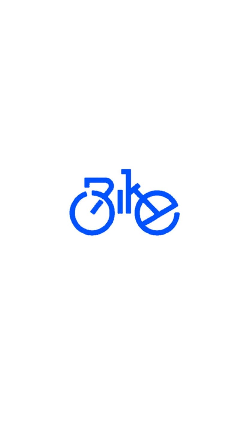 Blue bicycle logo composed of the letters B, i, k, and e arranged to form a bike frame and two wheels.