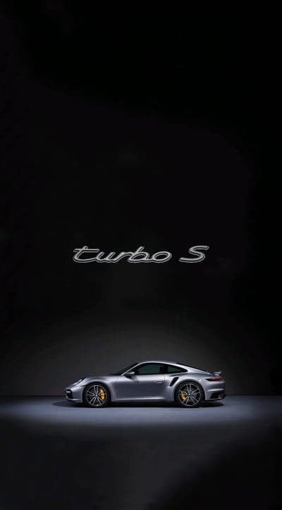 Silver Porsche 911 Turbo S Supercar Mobile Wallpaper
