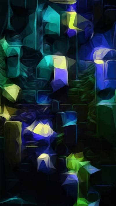 Vibrant Neon Cubist Fragments Mobile Background Design