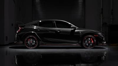 Black Honda Civic Type R Side Profile Desktop Wallpaper