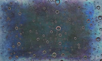 Abstract Dark Blue Green Textured Background with Bubbles
