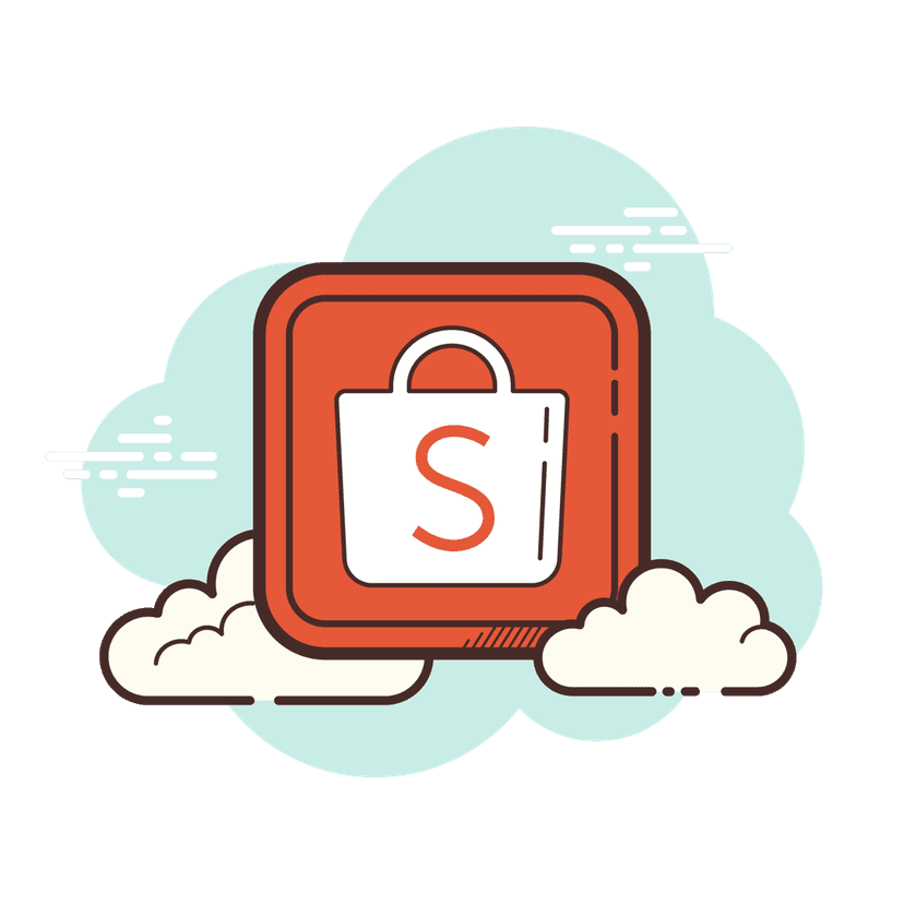 Shopee logo transparent PNG features a bright orange shopping bag with a white S icon and clean sans-serif text.