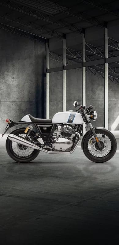 White Royal Enfield Interceptor 650 Mobile Wallpaper