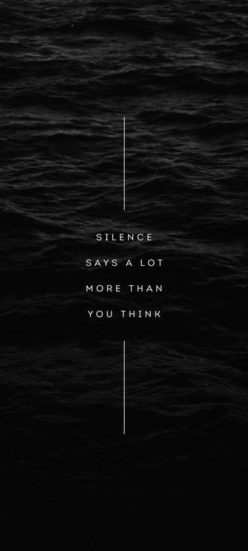 Black Water Quote: Silence Says More Than You Think