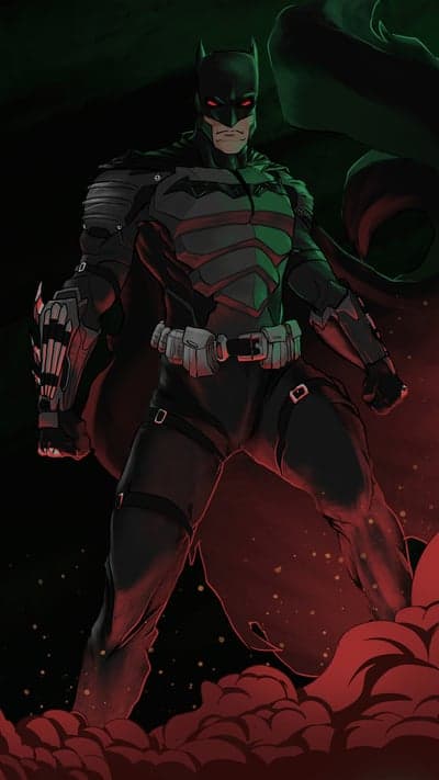 Batman's Red Eyes Glow in Dark, Cinematic Art