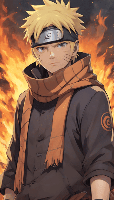 Naruto Uzumaki Fiery Shinobi Portrait for Phone Screens