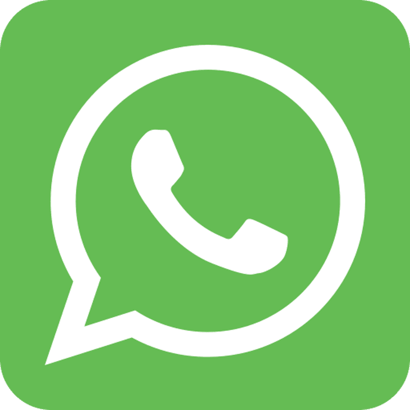 WhatsApp logo displays bright green circular background with white speech bubble handset icon on transparency.
