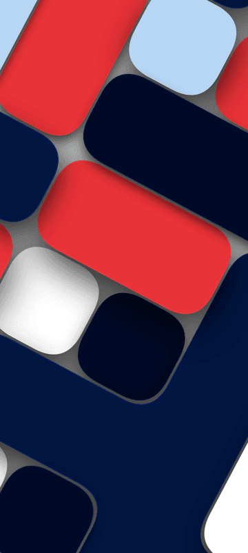 Abstract Geometric Shapes Wallpaper with Red, Blue, and White