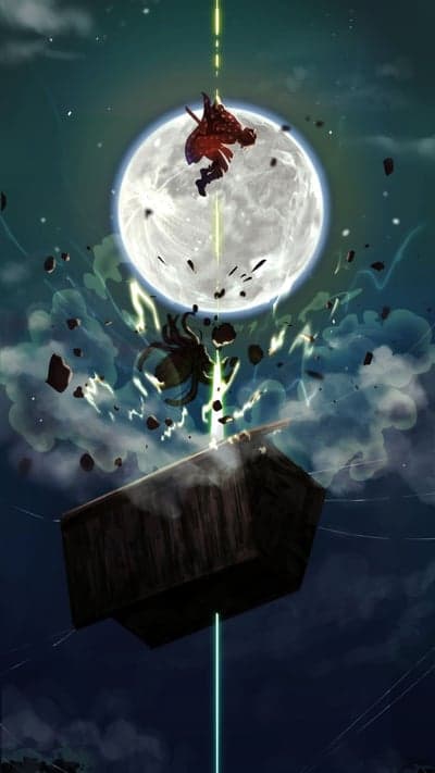 Anime Warrior Jumps Through Moon, Breaking Box
