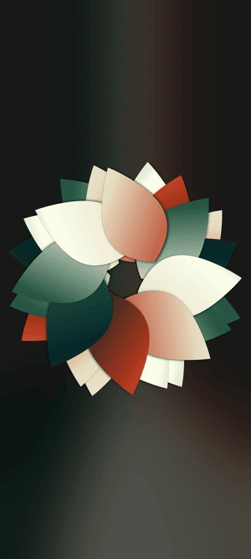 Abstract Floral Design with Gradient Petals