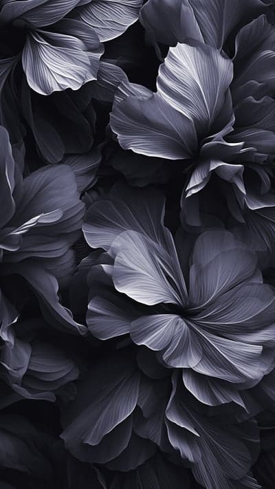 Dark Floral Petal Background with Dramatic Lighting