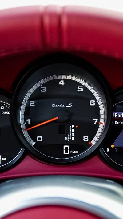 Porsche Turbo S Tachometer Performance Phone Background