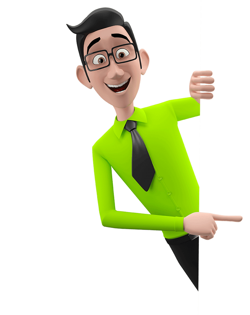 Cartoon teacher character 3D render standing in a friendly pose with smooth matte textures and bright colors.