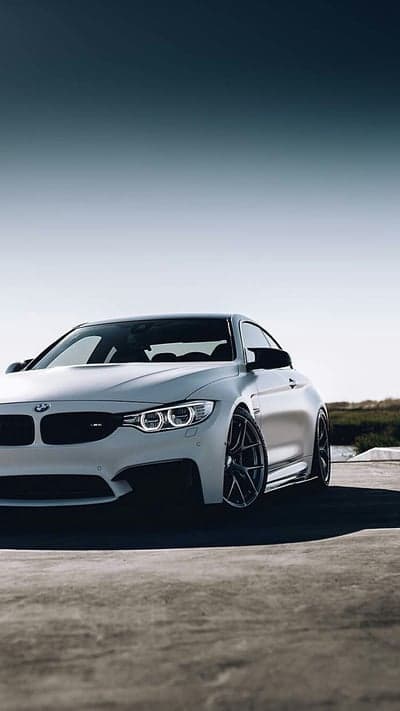 White BMW M4 Coupe Performance Smartphone Wallpaper