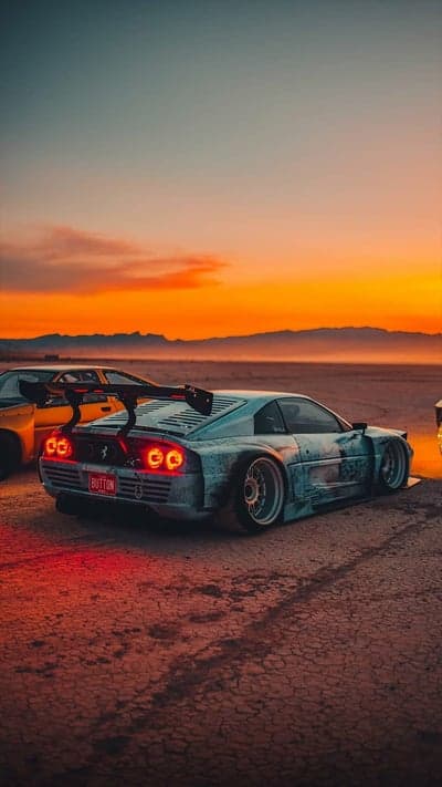 Modified Ferrari F355 Widebody Desert Sunset Wallpaper