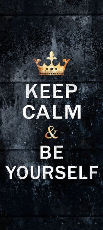 Keep Calm & Be Yourself Crown Motivational Poster