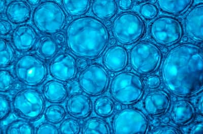 Electric Blue Macro Bubble Textures Tablet Background