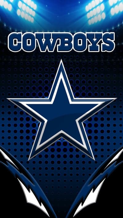 Dallas Cowboys Logo with Stadium Lights and Blue Star