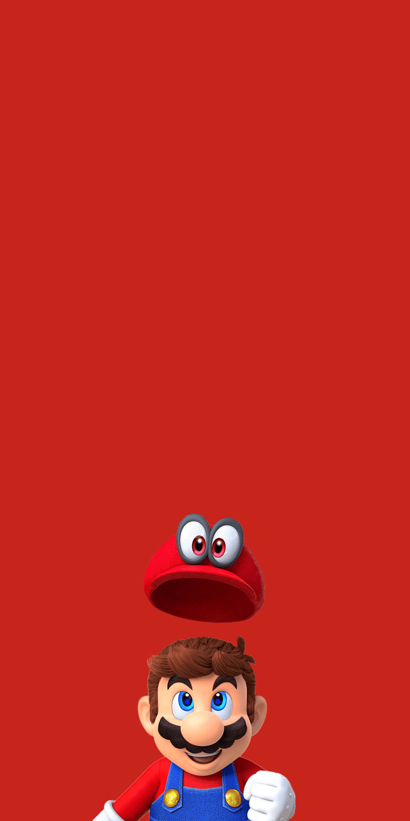 Mario jumps between question blocks and goombas in a blue pixel art level for a retro gaming phone background.