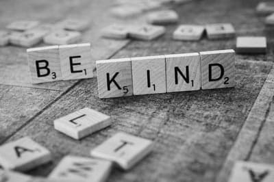 Be Kind Scrabble Tile Typography Monochrome Mobile Wallpaper