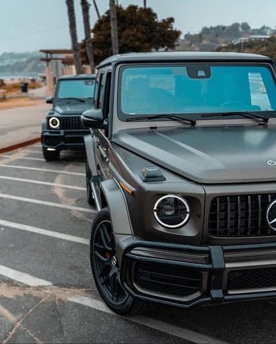 Twin Mercedes-Benz G-Class SUVs Coastal Beach Wallpaper