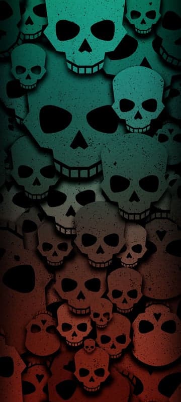 Dark Skulls Pattern Wallpaper - Macabre Art
