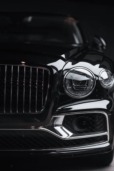 Black Bentley Continental GT Luxury Front View Mobile Wallpaper