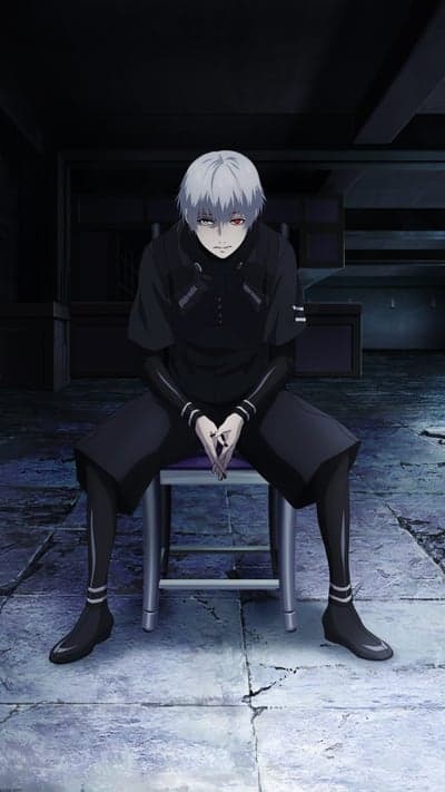 Kaneki Ken Pensive Shadow Portrait Anime Mobile Wallpaper