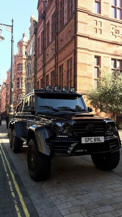 Black Mercedes G-Wagon on London Street