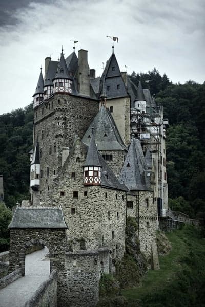 Majestic Eltz Castle nestled in a lush German forest