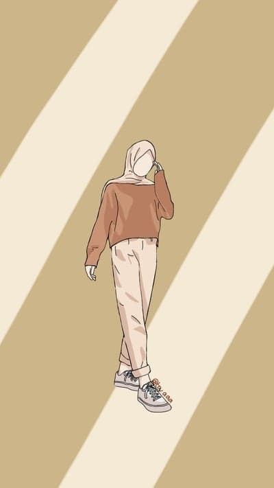 Minimalist Islamic Fashion Illustration