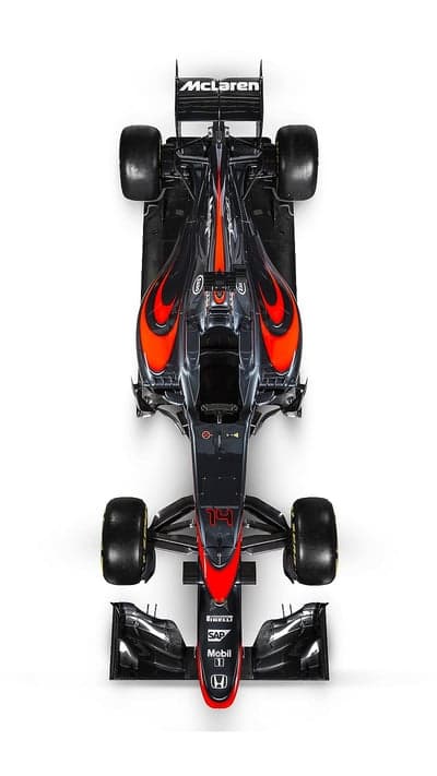 McLaren Formula 1 car from top view