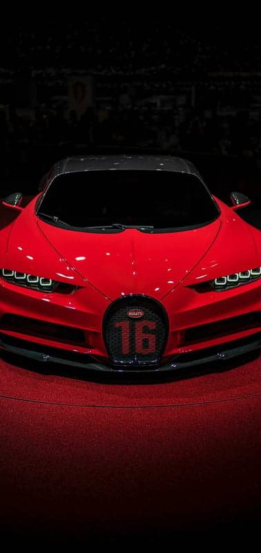 Bugatti Chiron Super Sport 300+ Red Front Phone Wallpaper