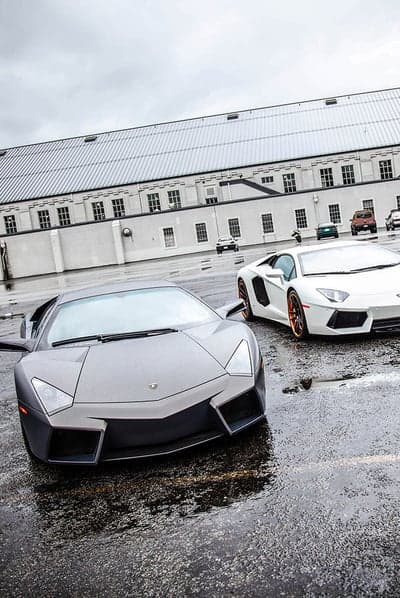 Dual Lamborghini Luxury Car Portrait Wallpaper