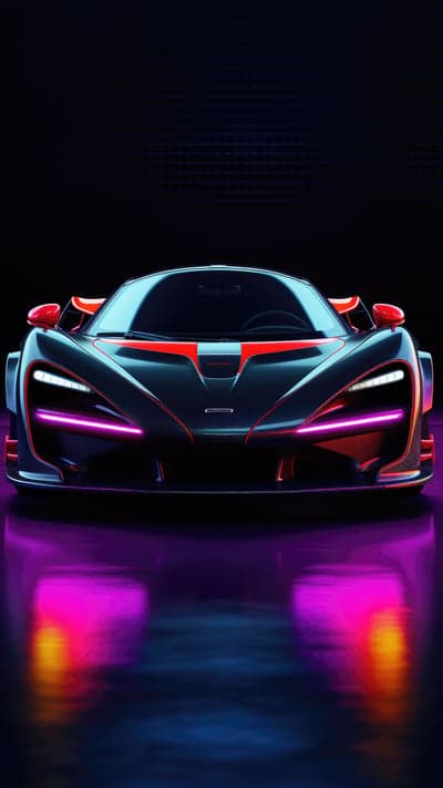 Sleek McLaren Senna in Neon Lights