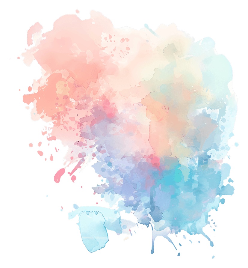 Multicolored watercolor texture showing blended pigment washes and organic paper grain on an abstract surface.