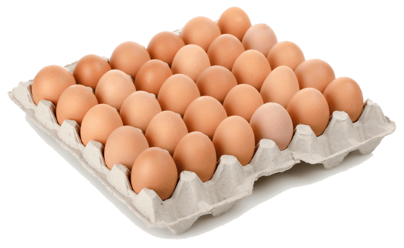Cardboard egg carton filled with speckled free range chicken eggs and smooth salted duck eggs on a flat surface.