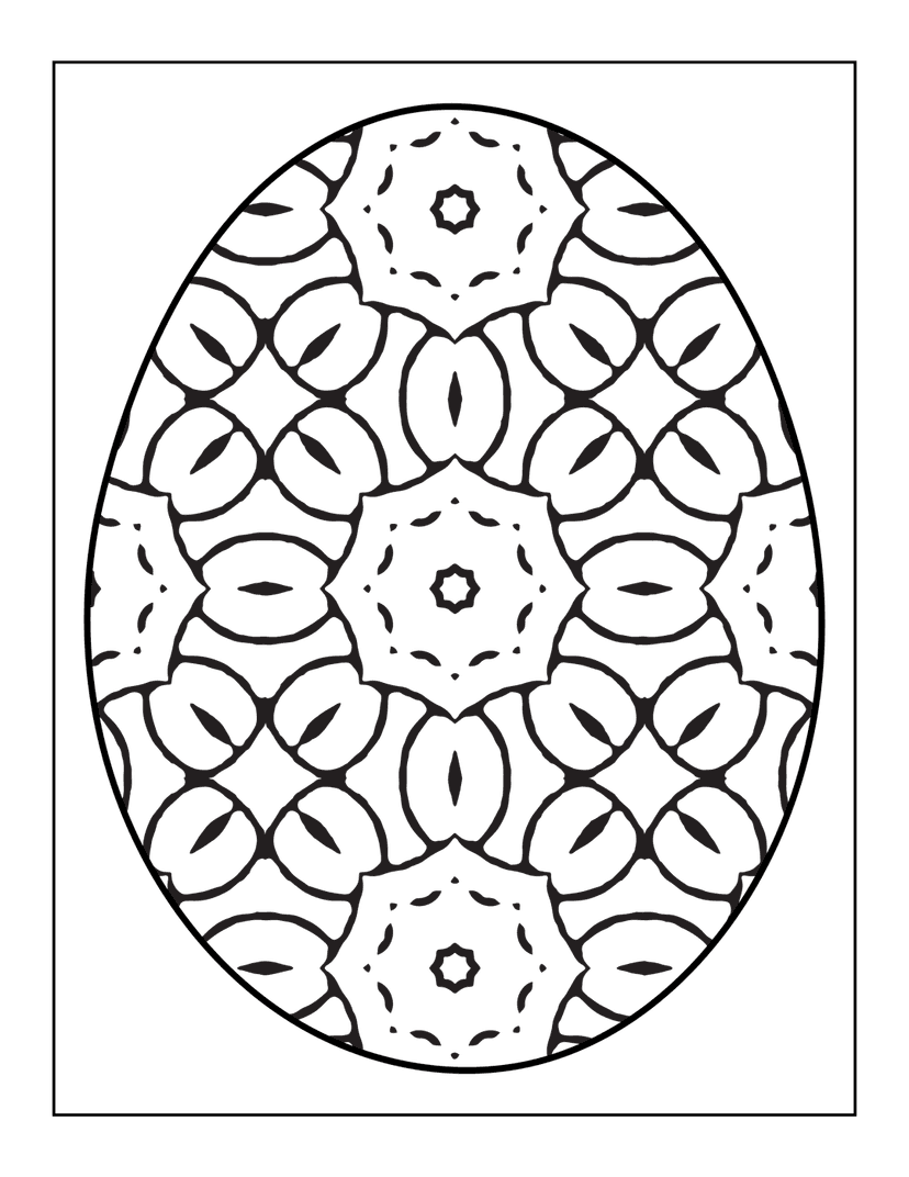 Intricate charcoal floral mandala features symmetrical geometric patterns centered on a solid black background.