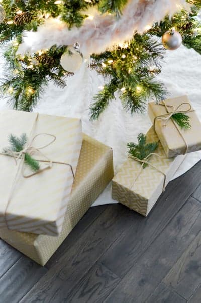 Cozy Christmas Gifts Under a Decorated Tree