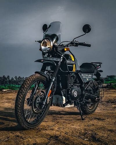 Royal Enfield Himalayan Motorcycle on Dusty Road