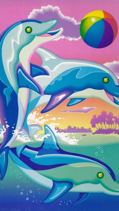 Lisa Frank dolphin,cartoon,dolphin 