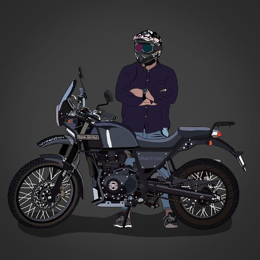 Man in a helmet with arms crossed standing beside a dark grey motorcycle featuring spoked wheels and windshield.