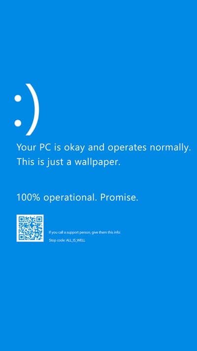 Blue Screen of Death Wallpaper: Just a Joke