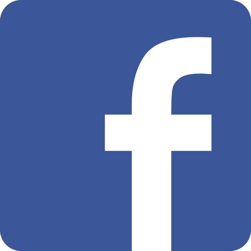 Facebook Messenger logo features a blue gradient speech bubble with a white lightning bolt and sans-serif text.